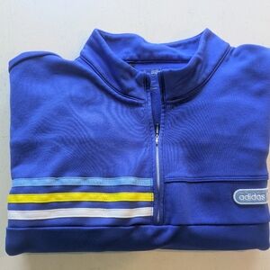 Adidas Blue Quarter-Zip Pullover